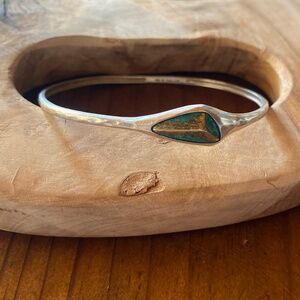 Silpada Sterling Turquoise Bangle Bracelet